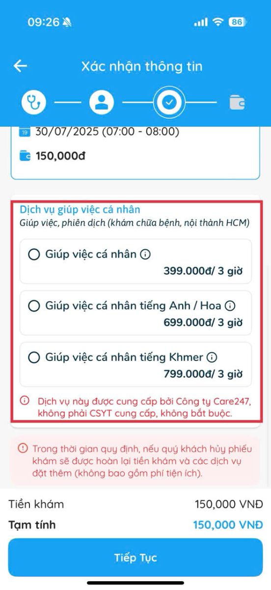 Dịch vụ trợ lý cá nhân care247 hỗ trợ người bệnh đi khám