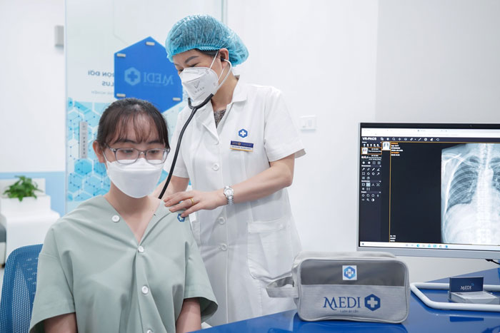 Khám phổi ở Phòng khám đa khoa Mediplus Tân Mai
