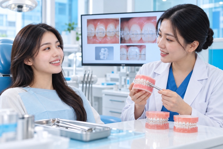 Niềng răng mắc cài sứ