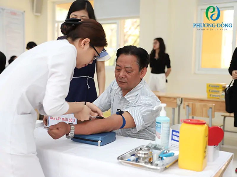 xét nghiệm máu ở Bệnh viện Đa khoa Phương Đông Hà Nội