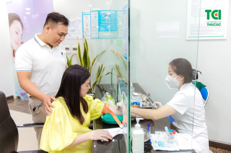 xét nghiệm máu ở Bệnh viện Thu Cúc TCI Hà Nội